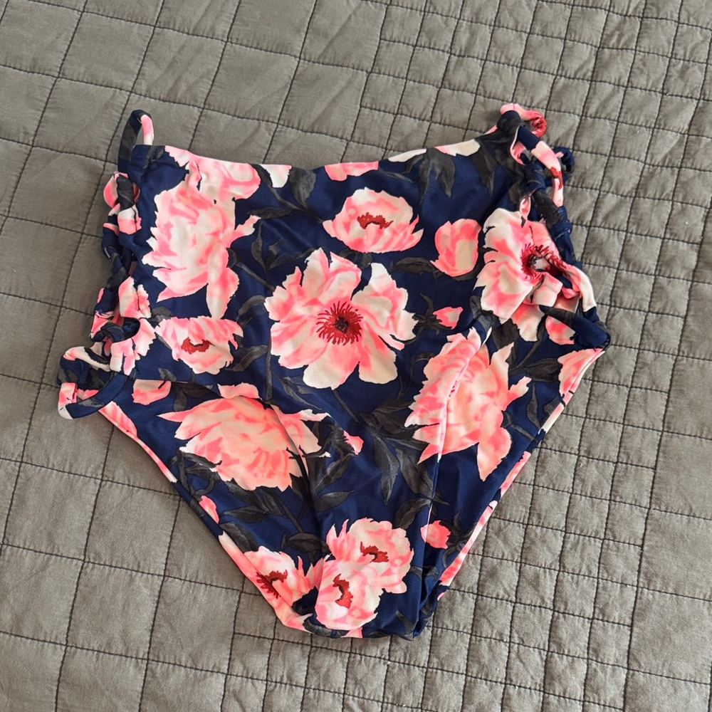 Floral High-Waisted Bikini Bottoms